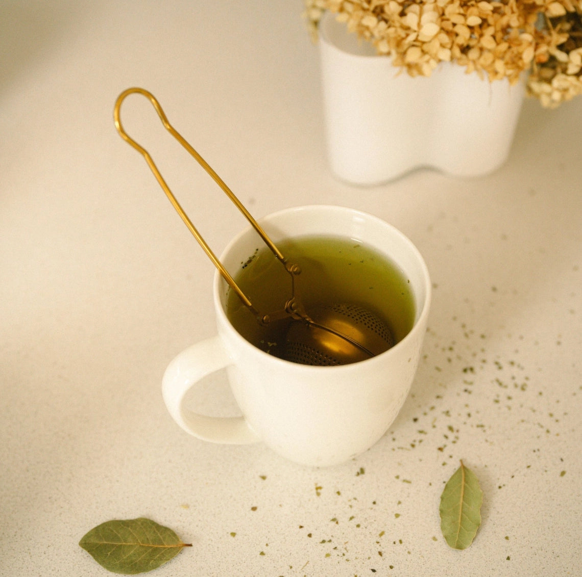 Stainless Steel Tea Strainer | gold, rose gold, silver