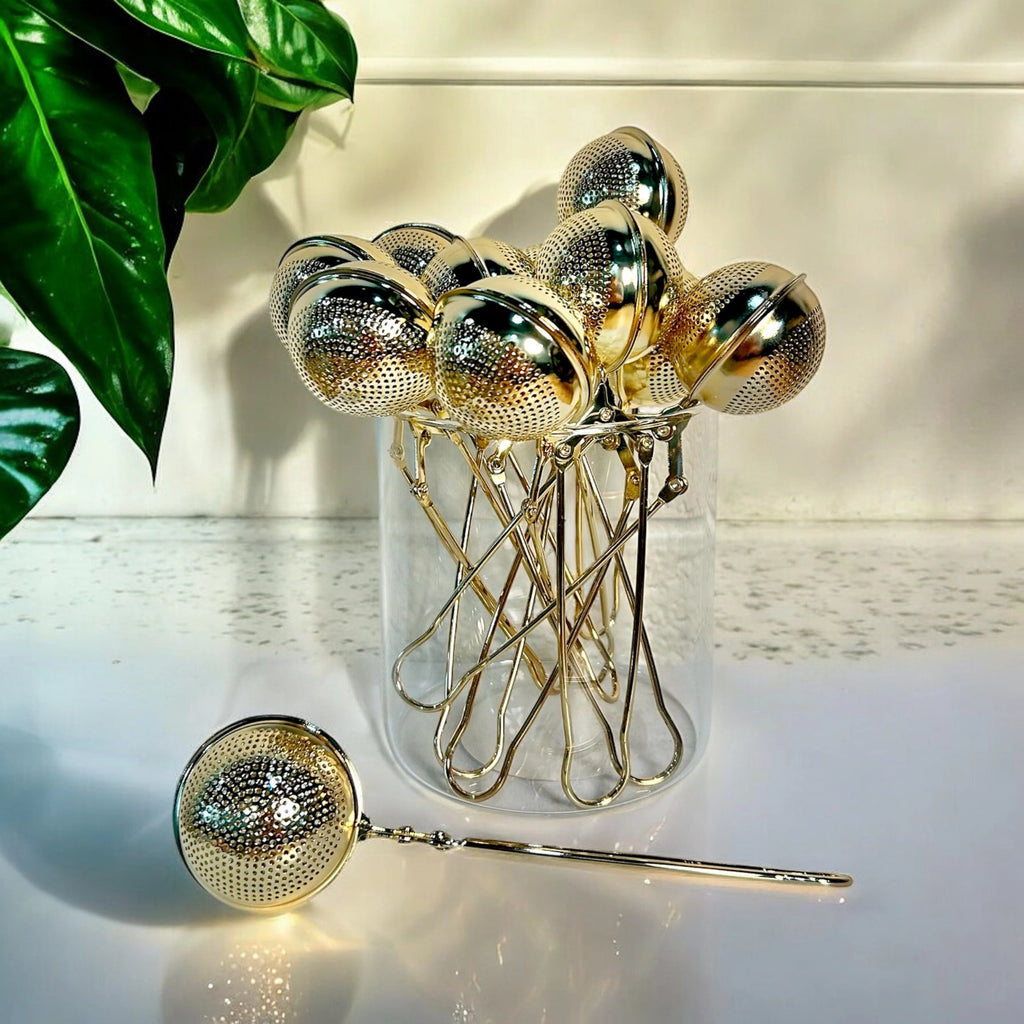 Stainless Steel Tea Strainer | gold, rose gold, silver
