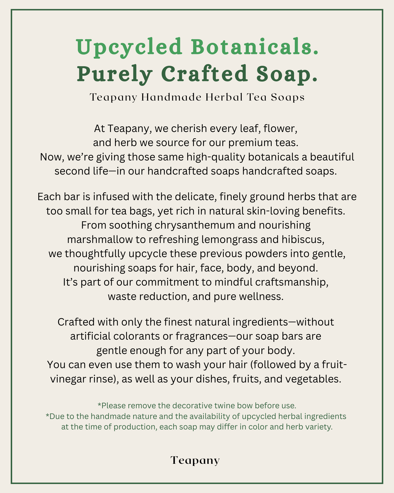 Elk Soap, Fruit and Three Teas Gift Set