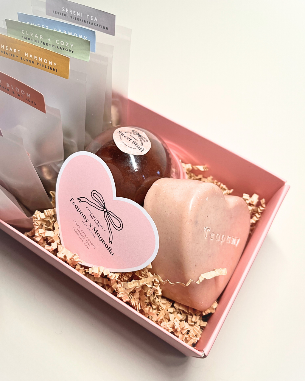 Teapany Pink Soap + Dubai Chewy Cookie Gift Set