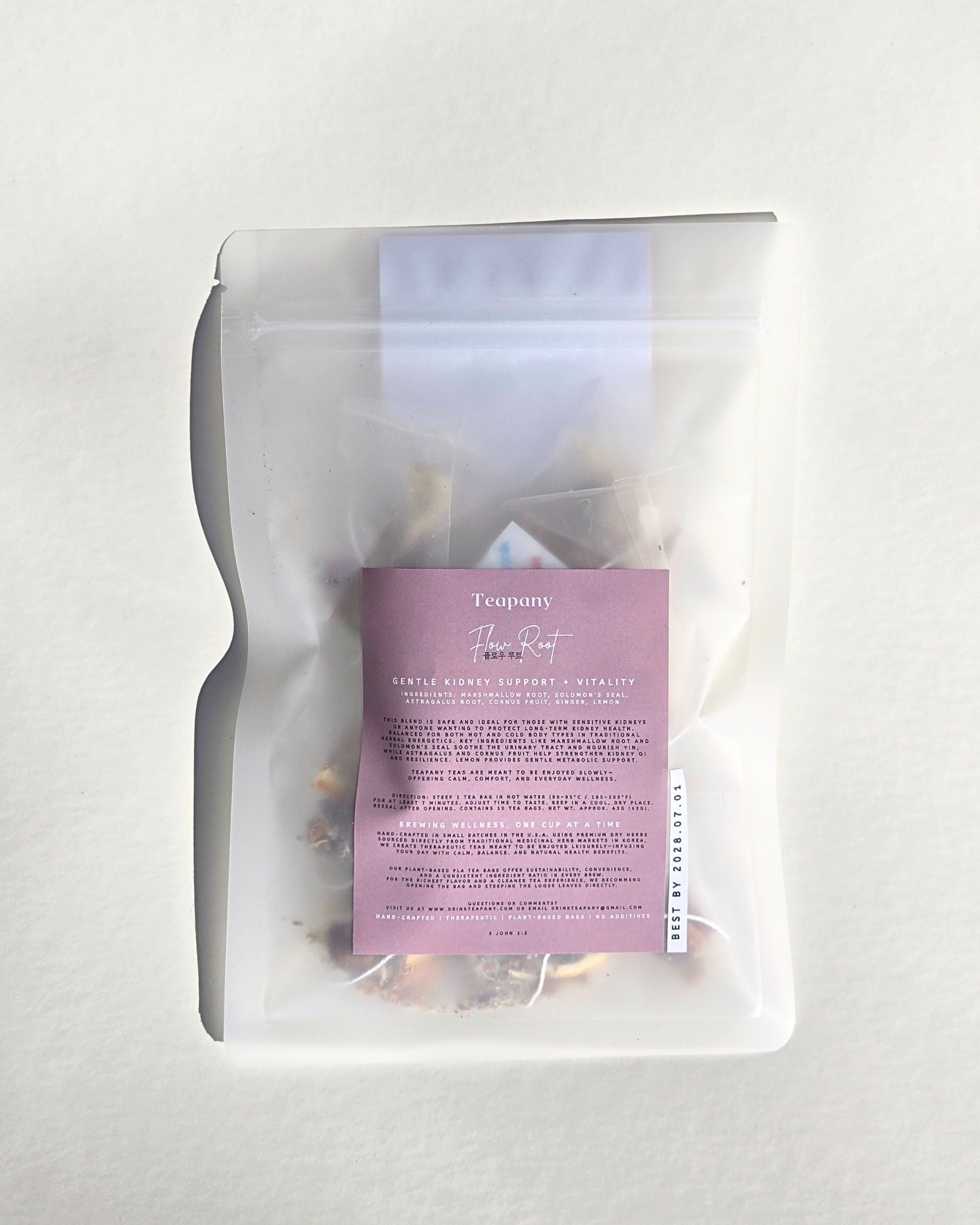 <NEW> Teapany Flow Root (Kidney Support, Vitality) (신장관리 및 강화, 생기회복)